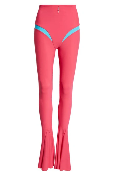 Marshall Columbia X Disney 'the Little Mermaid' High Waist Flare Leg Pants In Fuschia