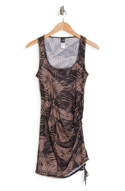 Shop Vyb Side Slit Mesh Cover-up Tank Dress In Black