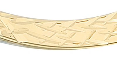 Shop Bony Levy 14k Gold Textured Hoop Earrings In 14k Yellow Gold