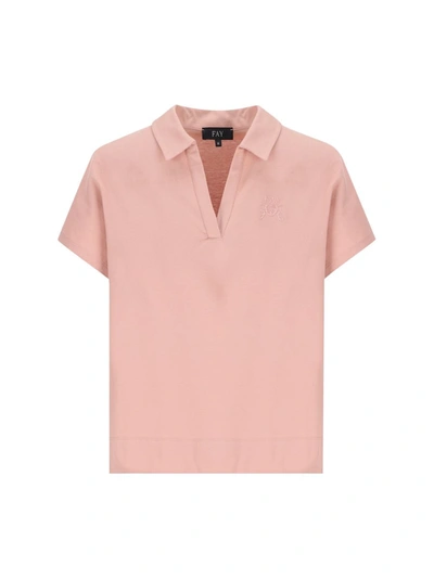 Shop Fay T-shirts And Polos In Light Antique Pink