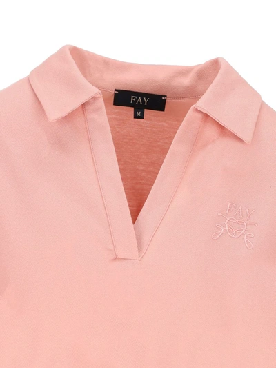 Shop Fay T-shirts And Polos In Light Antique Pink