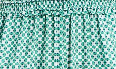 Shop Max Studio Smocked Waist Wide Leg Crepe Jumpsuit In Green Multi
