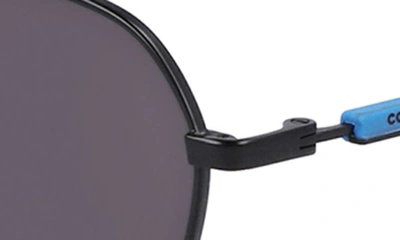 Converse North End 51mm Round Sunglasses In Satin Black