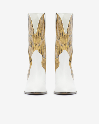 Shop Isabel Marant Witney Low Boots In White