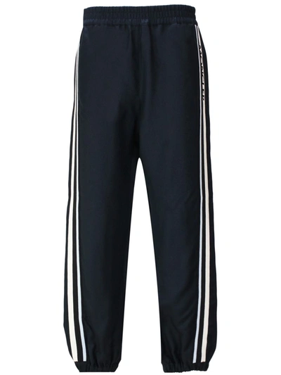Shop Moncler Trousers In Blue