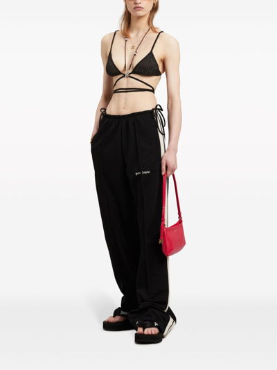 Shop Palm Angels Classic Logo Track Loose Pants In Black