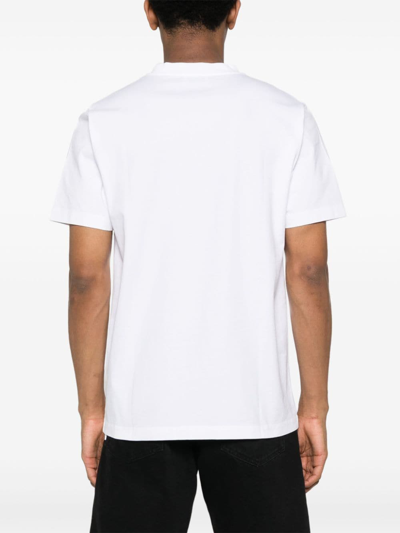 Shop Off-white Logo Cotton T-shirt In White