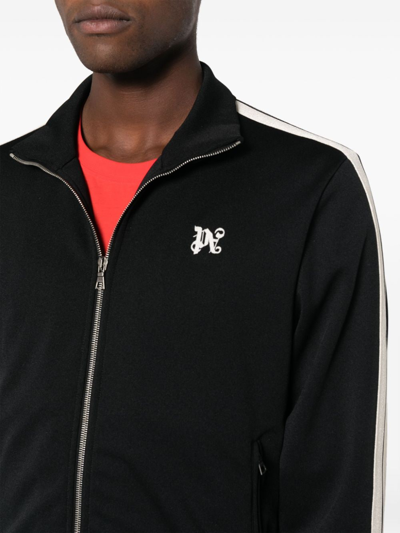 Palm Angels Onogram Track Jacket In Black