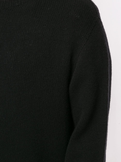 Shop Palm Angels Logo Wool Blend Sweater In Black