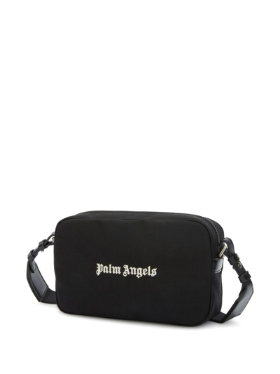 Shop Palm Angels Logo Camera Bag In Black