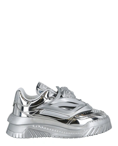 Shop Versace Odissea Sneakers In Silver