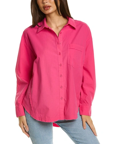 Shop Vintage Havana Poplin Button-up Shirt In Pink
