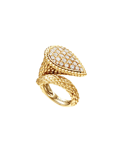 Shop Boucheron Serpent Bohème 18k Gold Diamond Large Ring In 05 Yellow Gold