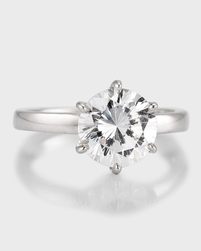 Shop Fantasia By Deserio Cubic Zirconia Solitaire Ring In 6 Prong Basket