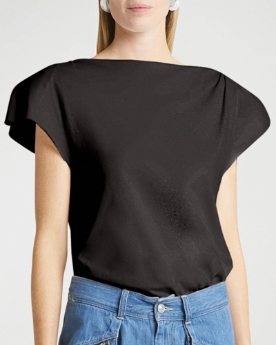 Shop Isabel Marant Sebani Draped Top In Black