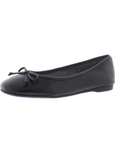Shop Me Too Hilly Womens Leather Padded Insole Flats In Black