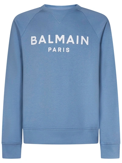Shop Balmain Paris Sweatshirt In Blu