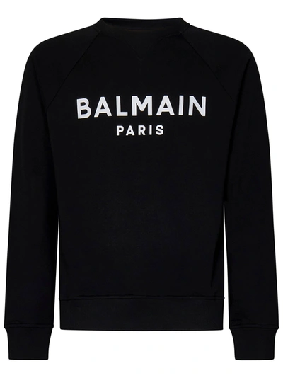 Shop Balmain Paris Sweatshirt In Nero
