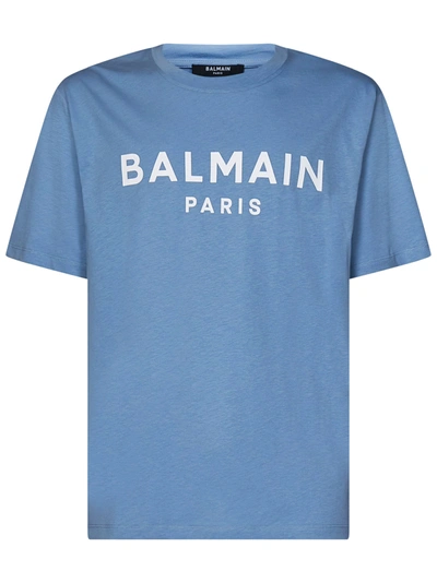 Shop Balmain Paris T-shirt In Azzurro