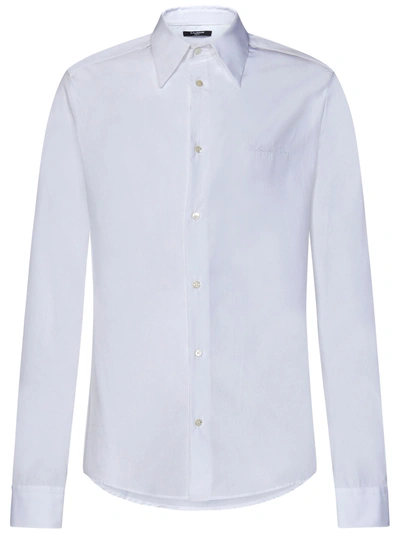 Shop Balmain Paris Shirt In Bianco