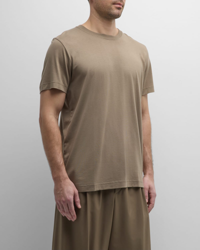 Shop Cdlp Men's Midweight Lyocell-cotton T-shirt In Clay