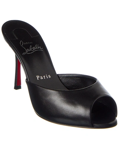 Shop Christian Louboutin Me Dolly 85 Leather Sandal In Black
