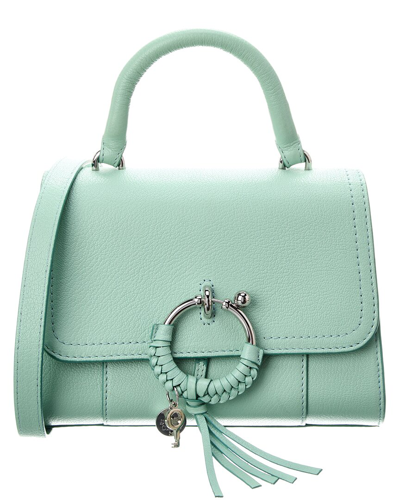 Shop See By Chloé See By Chloe Joan Ladylike Leather Satchel In Blue