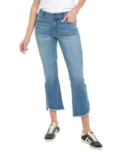 Shop Cabi High-low Crop Leg Jean In Blue