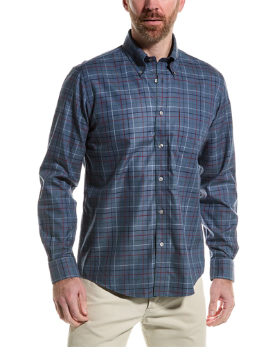 Shop Brooks Brothers Regent Fit Woven Shirt In Blue