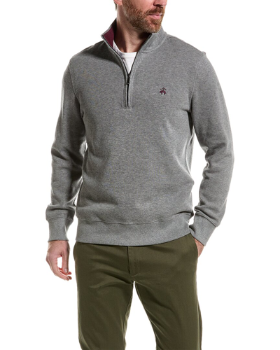 Shop Brooks Brothers French Rib 1/2-zip Pullover In Grey