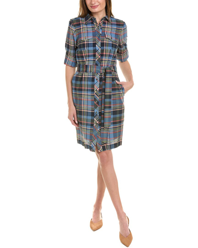 Shop Brooks Brothers Madras Shirtdress In Green