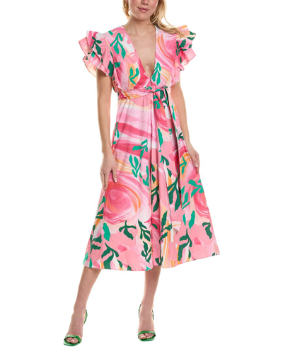 Shop Garrie B Meghann Midi Dress In Pink