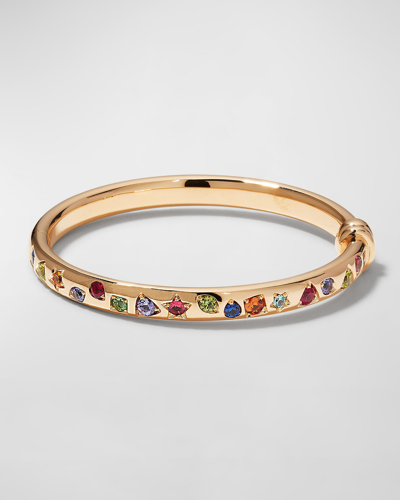 Shop Pomellato Iconica Assorted-stone Bangle Bracelet, Medium