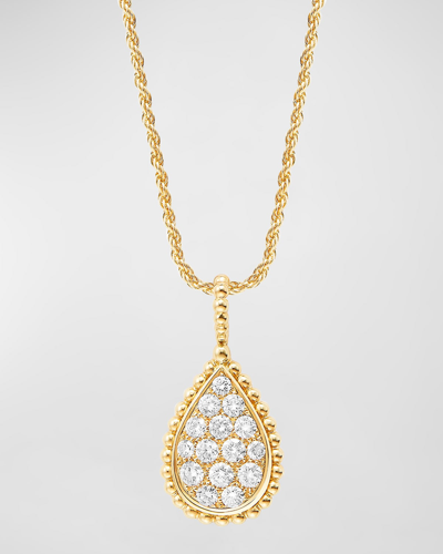 Shop Boucheron Yellow Gold Serpent Boheme Diamond Pendant Necklace In 05 Yellow Gold