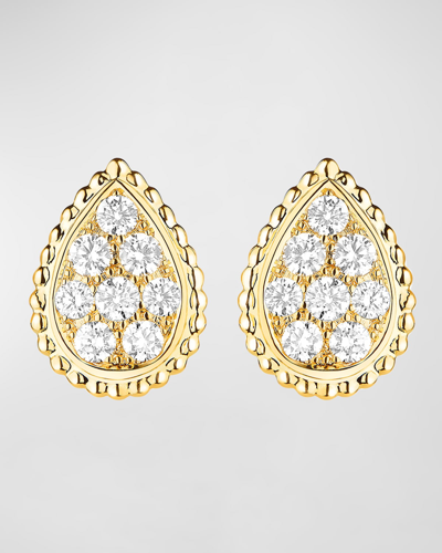 Shop Boucheron Serpent Boheme Medium Stud Earrings In Yellow Gold In 05 Yellow Gold