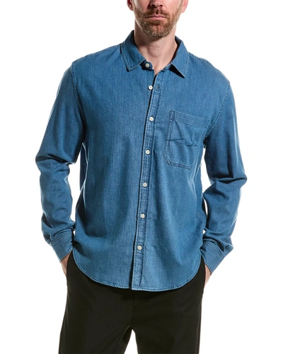 Shop 7 For All Mankind Western Shirt In Blue