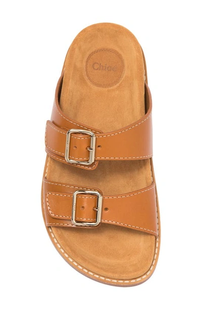Shop Chloé Marah Cork Platform Sandal In Tan