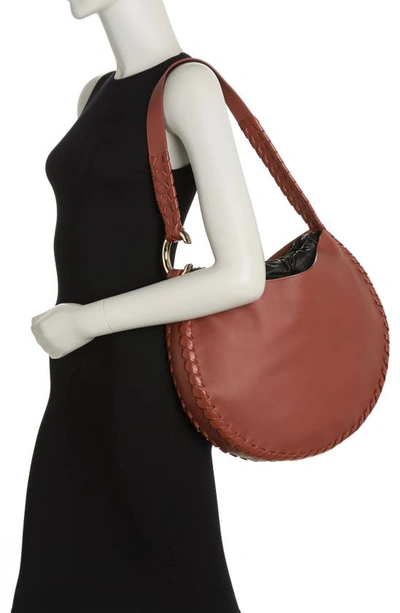 Shop Chloé Large Mate Leather Hobo In Sepia Brown