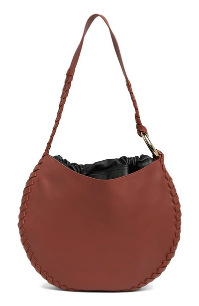 Shop Chloé Large Mate Leather Hobo In Sepia Brown
