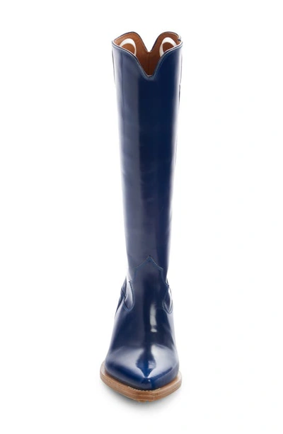 Shop Chloé Nellie Tall Western Boot In Majesty Blue