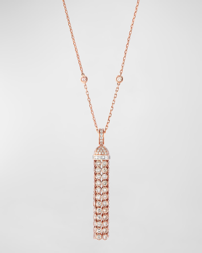Shop Boucheron Pompon Diamond Pendant Necklace In 18k Pink Gold In 15 Rose Gold