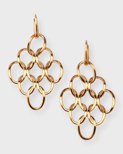Shop Pomellato Brera Link 18k Rose Gold Chandelier Earrings