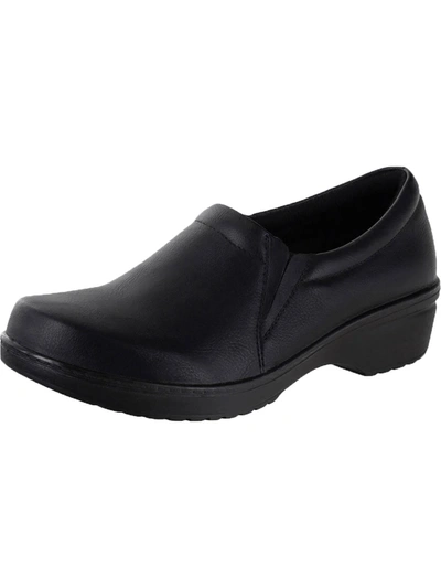 Shop Easy Works By Easy Street Tiffany Womens Slip-resistant Non-marking Clogs In Black