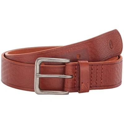 Shop Nixon New  Dna Men's Saddle Emboss Leather Belt C2347-3139 In Brown
