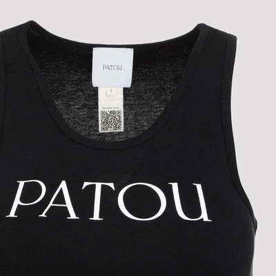 Shop Patou Cotton Tank Top Tshirt In Black
