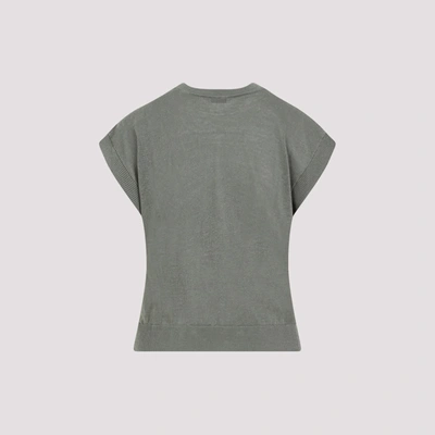 Shop Peserico Cotton Linen Sweater In Green