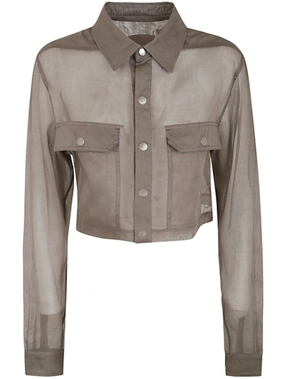 Shop Rick Owens Cropped Outershirt Clothing In Grey
