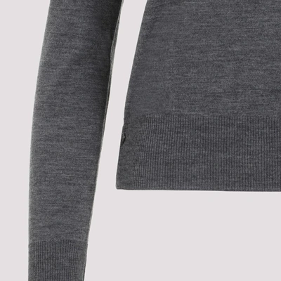 Shop Thom Browne Relaxed Fit Wool Sweater In Grey