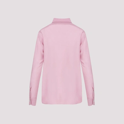 Shop Tom Ford Silk Batiste Shirt In Pink & Purple