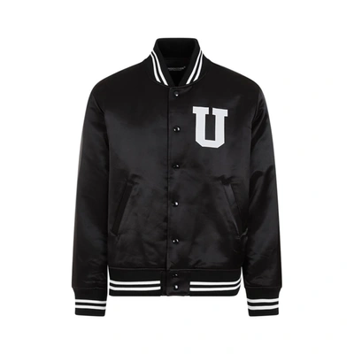 Shop Undercover Cotton Bomber Jacket In Black